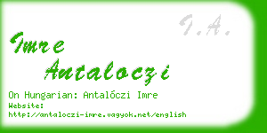 imre antaloczi business card